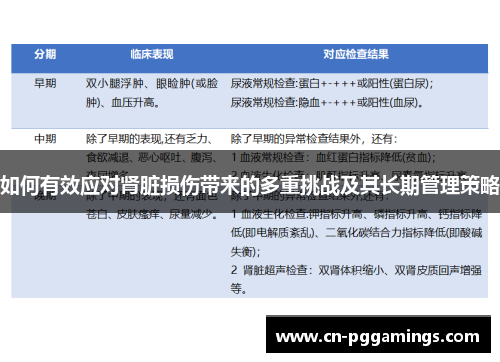 如何有效应对肾脏损伤带来的多重挑战及其长期管理策略